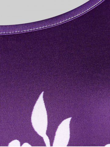 Plus Size Colorblock Floral Print Tee