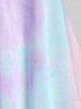 Plus Size Pastel Tie Dye Lace Trim Tank Top -  