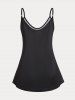 Plus Size 3D Checkerboard Chains Printed Tank Top -  