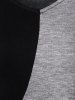 Plus Size Two Tone Asymmetric V Neck T Shirt -  
