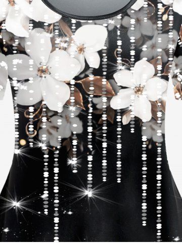 Plus Size Starlight Floral Print T-shirt