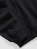Sweat à Capuche Pull-over Streetwear Motif de Lettre et D'Ours - Noir M