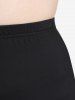 Plus Size Colorblock Musical Notes Print Capri Leggings -  