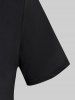 Plus Size Colorblock Musical Notes Print Tee -  