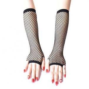 Punk Gothic Fishnet Fingerless Gloves