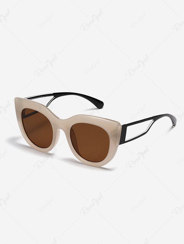 Hot Large Frame Two-tone Color Sunglasses  