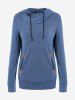 Plus Size Drawstring Pockets Pullover Hoodie -  