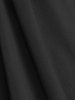 T-shirt Panneau en Faux Cuir de Grande Taille à Lacets 2 en 1 - Noir 1x | US 14-16