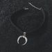 Gothic Moon Velvet Pendant Choker Necklace -  