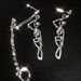 Gothic Asymmetric Skeleton Chain Earrings Dangle Ear Cuff -  