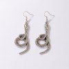 Gothic Snake Dangle Earrings -  