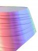 Push Up Ruched Rainbow Striped Print Scalloped Tummy Control Ombre Tankini Swimsuit -  