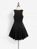 Plus Size & Curve Cutout High Waisted A Line Sleeveless Dress -  