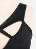 Plus Size & Curve Cutout High Waisted A Line Sleeveless Dress -  