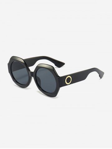 Round Lens Irregular Frame Sunglasses