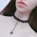 Gothic Pendant Spider Lace Choker Necklace -  