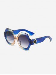 Round Lens Irregular Frame Sunglasses -  