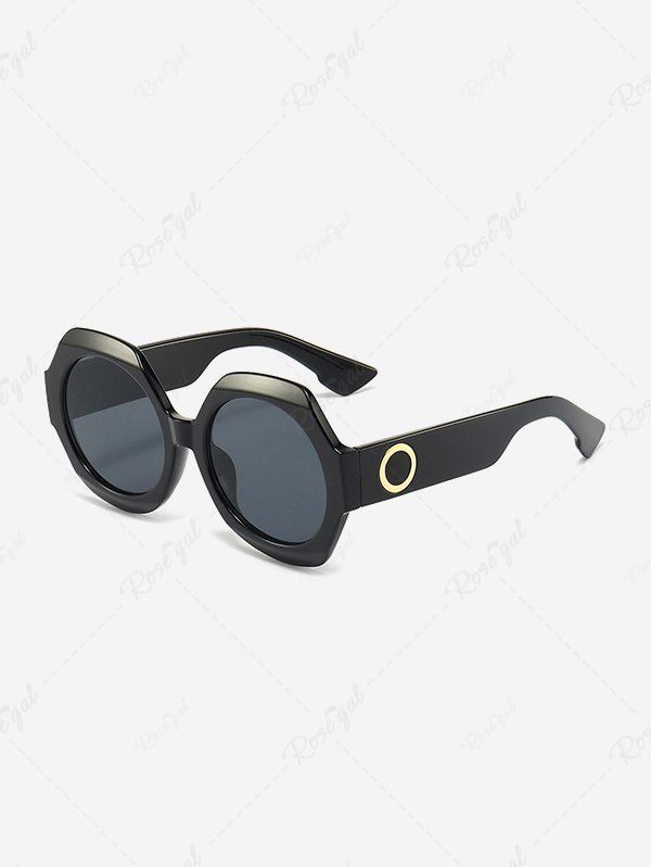 Store Round Lens Irregular Frame Sunglasses  