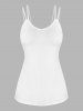 Plus Size Lace Flower Sheer Blouse and Cami Top Set -  