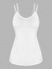 Ensemble de Chemisier Fleur en Dentelle Transparente de Grande Taille avec Haut à Bretelle - Blanc 5x | US 30-32
