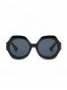 Round Lens Irregular Frame Sunglasses -  