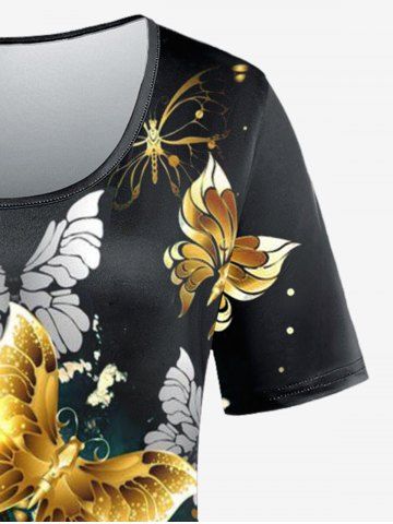 Plus Size Butterfly Print Tee