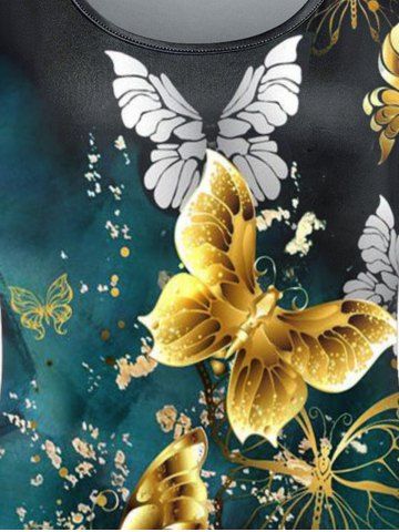 Plus Size Butterfly Print Tee