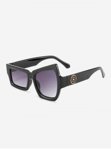 Asymmetric Frame Fashion Sunglasses - BLACK