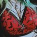 Gothic Cross Round Beaded Bat Pendant Necklace -  