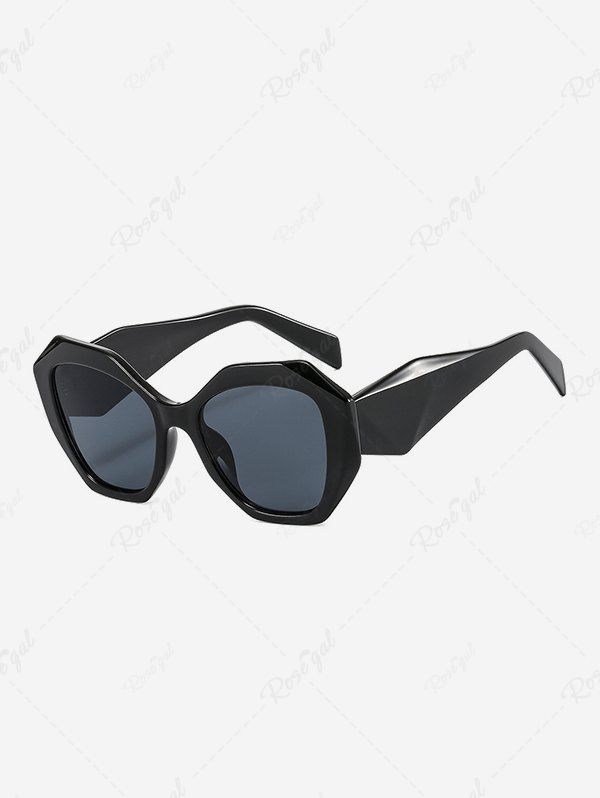 Shop Trendy Polygon Shape Frame Oversized Sunglasses  