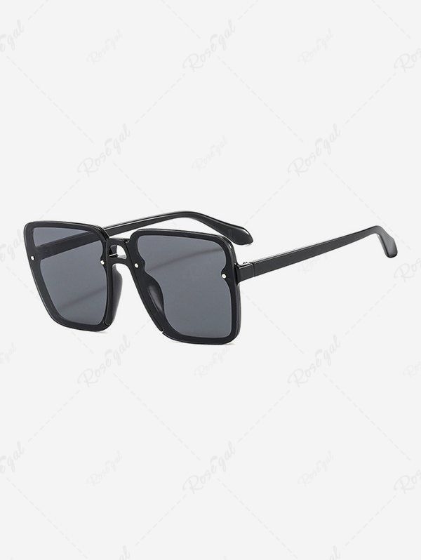 Fashion Ombre Lens Square Frame Oversized Sunglasses  