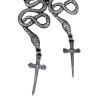Gothic Snake Dagger Dangle Earrings -  