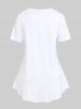 T-shirt à Imprimé Lèvre Arc-en-ciel de Grande Taille - Blanc M | US 10