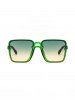 Ombre Lens Square Frame Oversized Sunglasses -  