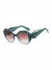 Trendy Polygon Shape Frame Oversized Sunglasses -  