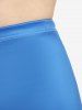 Leggings Skinny Ombré à Imprimé Rose Grande Taille - Bleu L | US 12