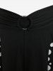 Plus Size Polka Dot Ninth Wide Leg Culotte Pants -  