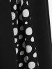 Plus Size Polka Dot Ninth Wide Leg Culotte Pants -  
