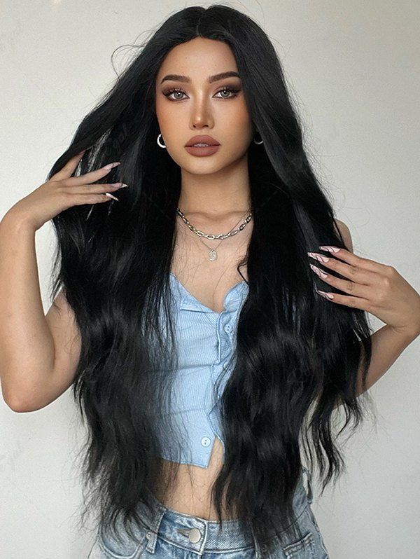 Shops Extra Long Fluffy Wavy Synthetic Wig  
