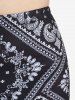 Pantalon à Imprimé Paisley à Jambe Large Grande Taille - Noir 2X | US 18-20