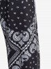 Pantalon à Imprimé Paisley à Jambe Large Grande Taille - Noir 2X | US 18-20
