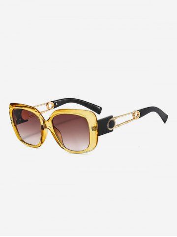 Cut Out Design Glasses Temple Sunglasses - SUN YELLOW