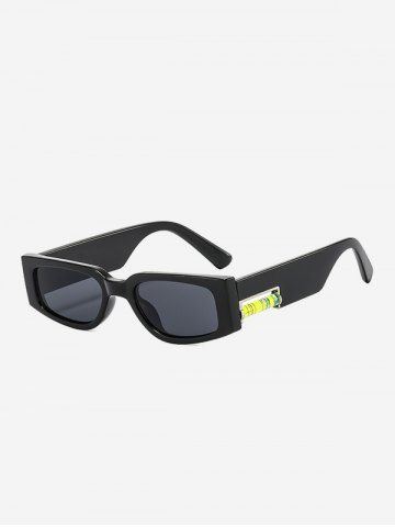 Large Glasses Temples Sunglasses - BLACK