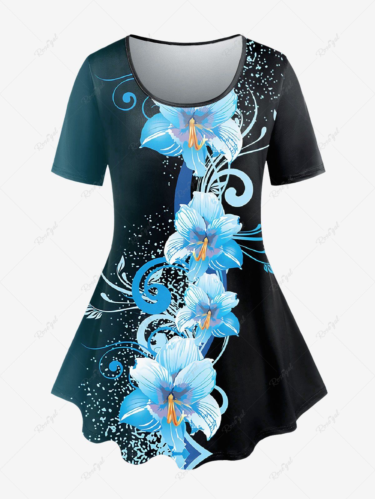 T-shirt à Imprimé Floral de Grande Taille Multi 1X | US 14-16