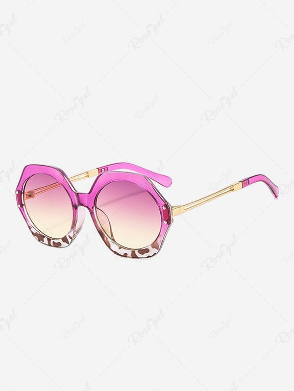 Outfits Round Lens Irregular Frame Sunglasses  