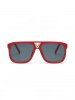 Metal Design Solid Color Lens Sunglasses -  