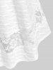 T-shirt Tricoté Plongeant Panneau en Dentelle de Grande Taille - Blanc M | US 10