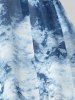 Ensemble de Haut Teinté de Grande Taille à Manches Longues avec Débardeur Croisé - Bleu clair 1x | US 14-16