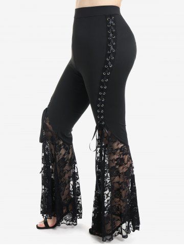 Plus size hotsell lace up pants