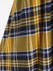 Plus Size Lace Panel Plaid Tunic T Shirt -  
